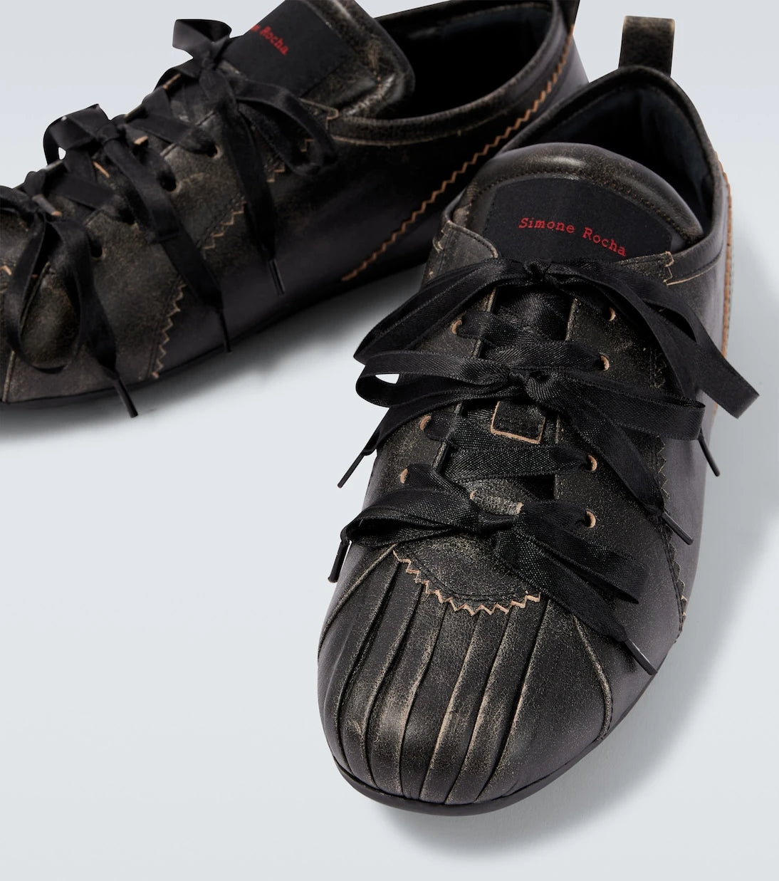 Simone Rocha - Ballerina Grip leather sneakers