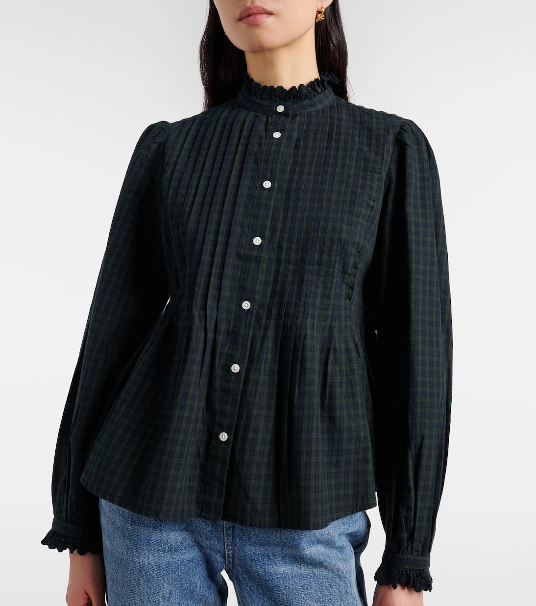 Polo Ralph Lauren - Checked ruffled cotton shirt