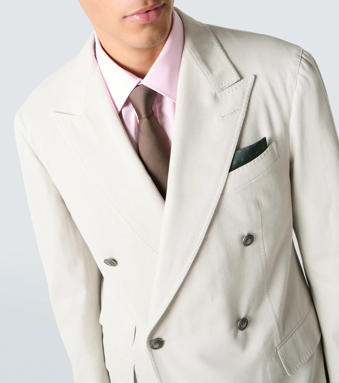 Dunhill - Double-breasted cotton and cashmere blazer