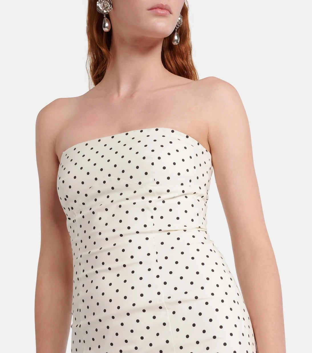 Rotate - Amadelle cotton-blend midi dress