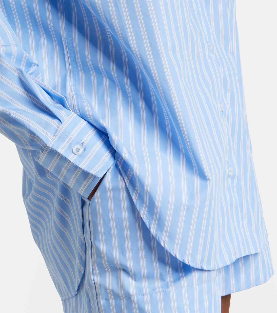 Hunza G - Striped cotton polin shirt