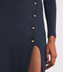 Claudie Pierlot Blue Stretch-Cotton Button Dress