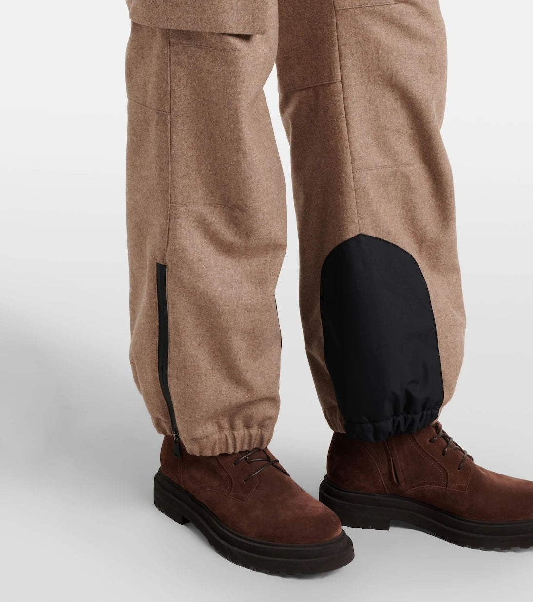 Brunello Cucinelli - Virgin wool flannel cargo pants