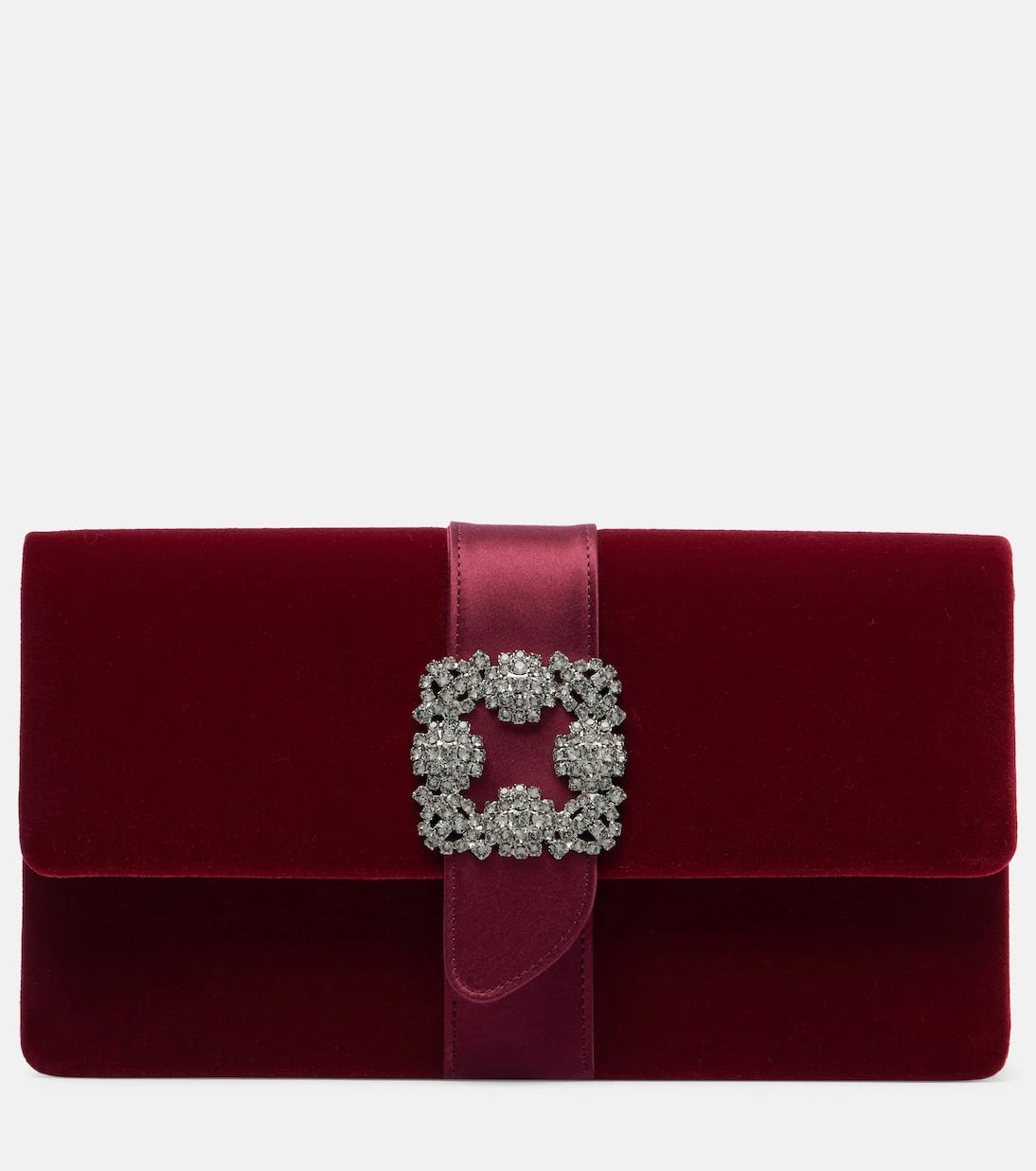 Manolo Blahnik - Capri embellished velvet clutch