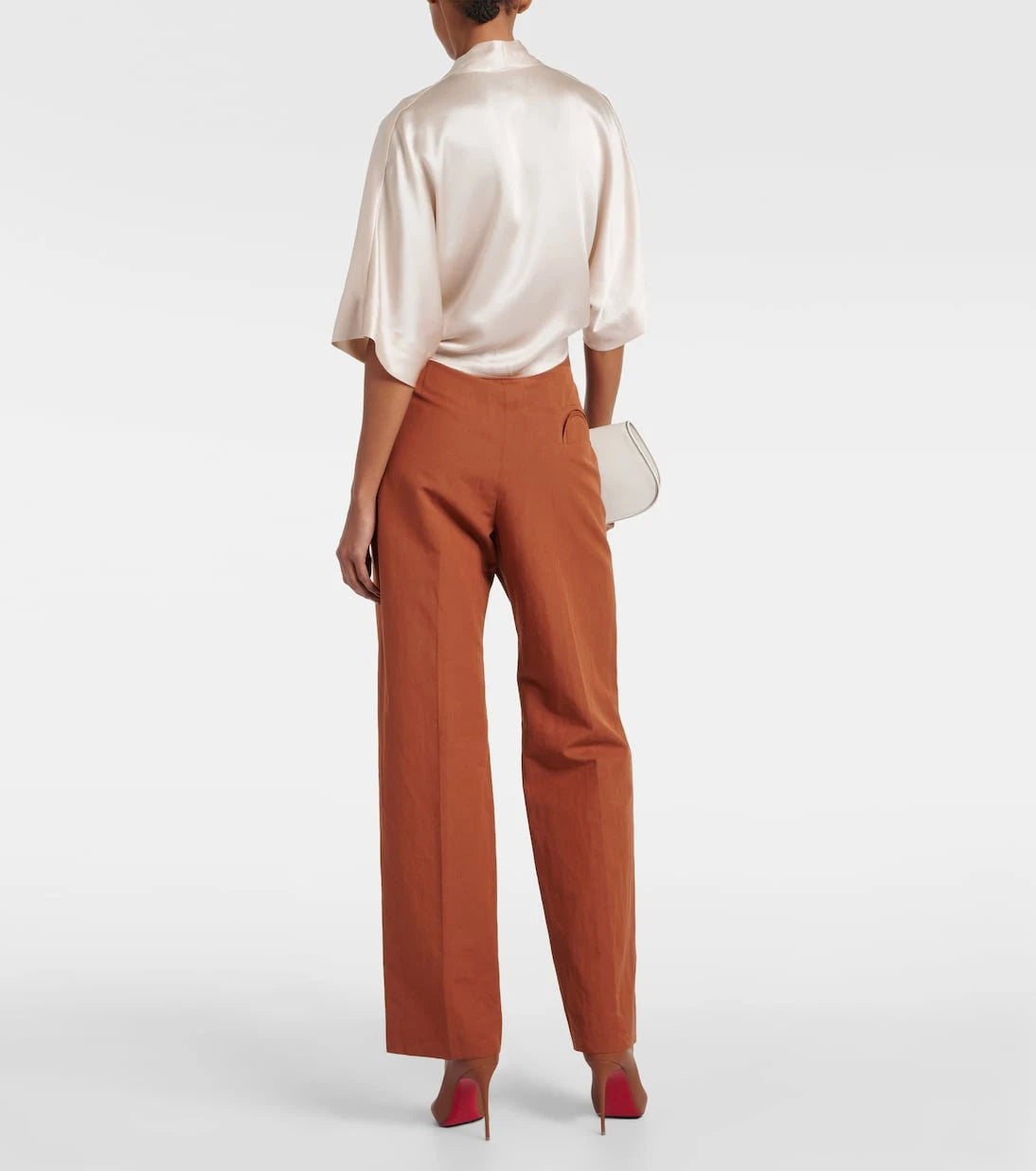 The Sei - Tie-front silk charmeuse top