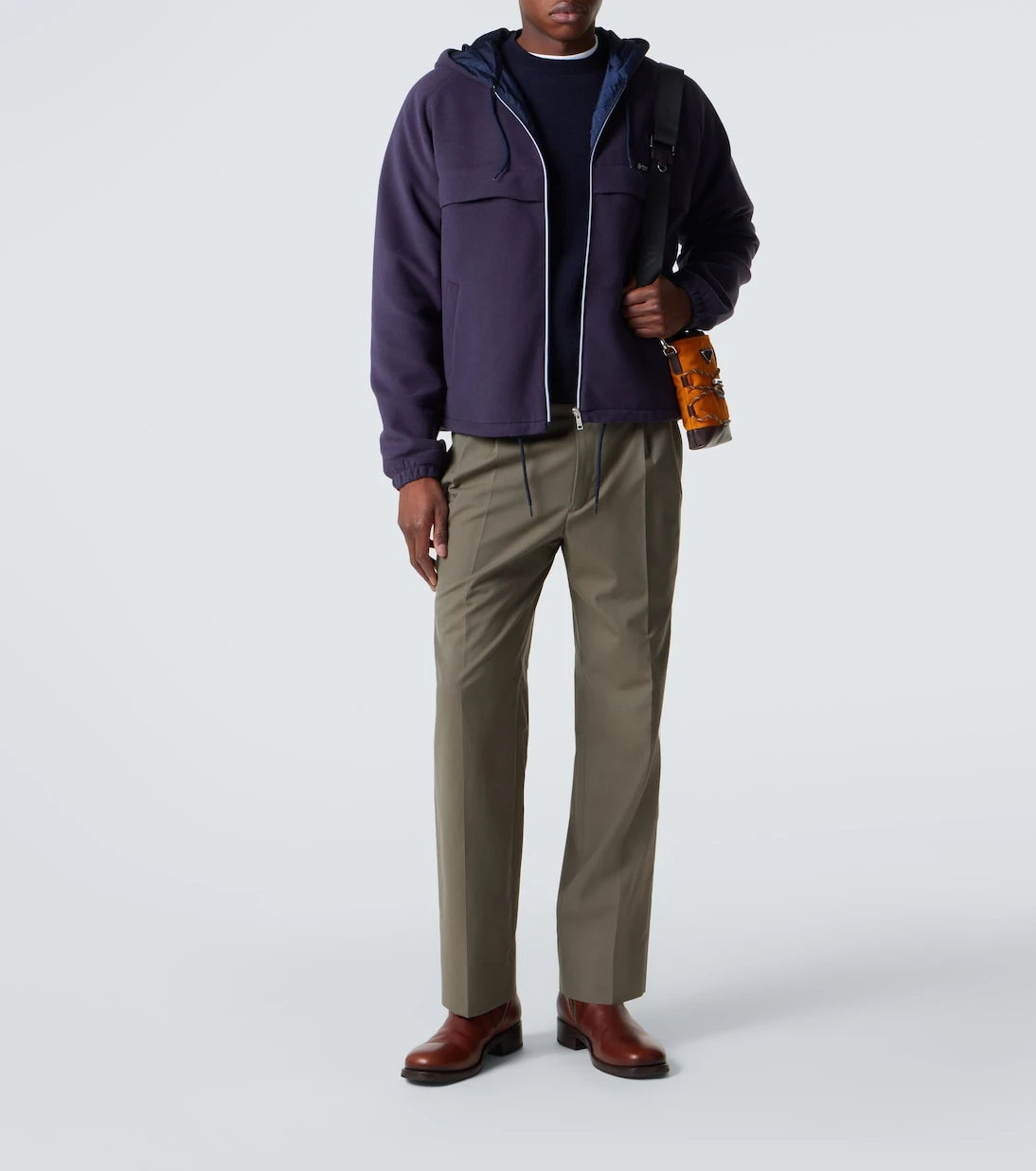 Prada - Wool and cotton straight pants