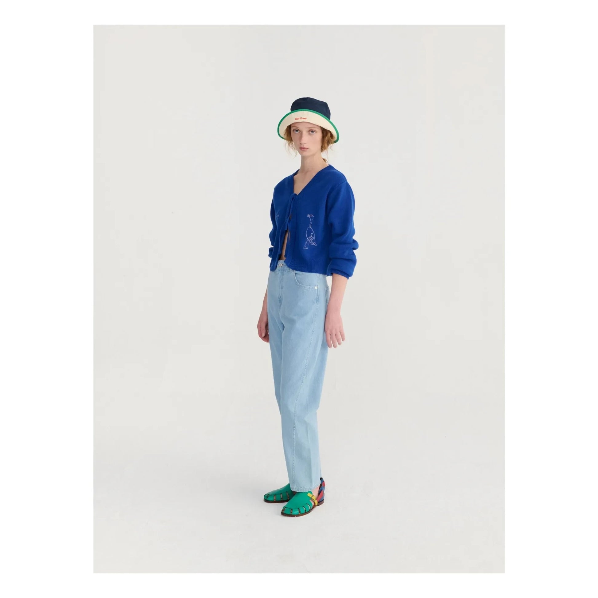Bobo Choses - Color Block Recycled Cotton Hat | Blue