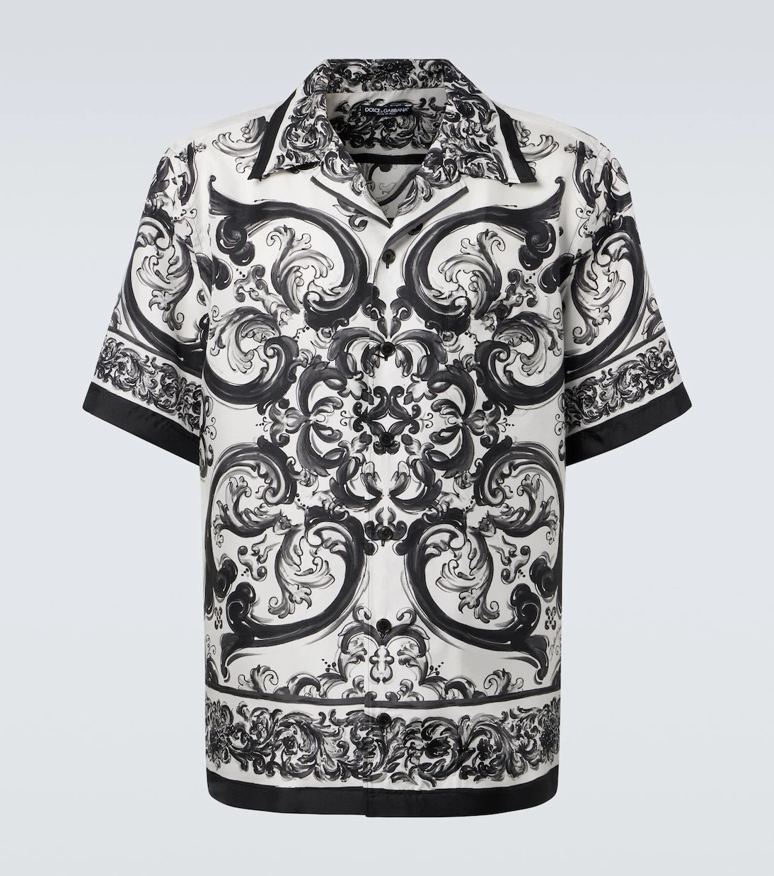 Dolce&Gabbana - Majolica silk twill bowling shirt