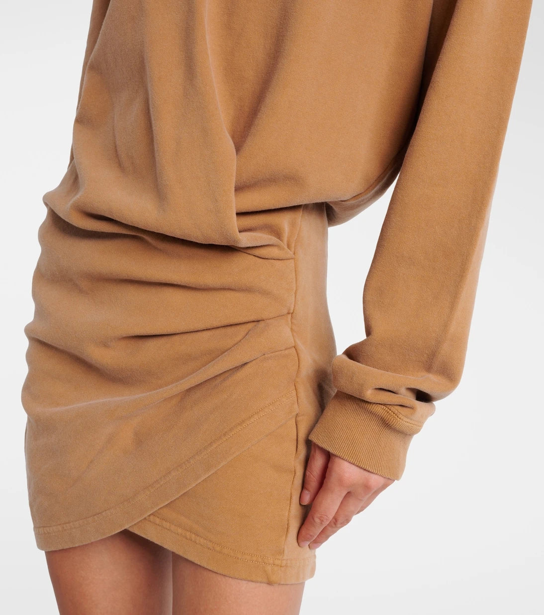 Marant Etoile - Pipper gathered cotton sweatshirt dress