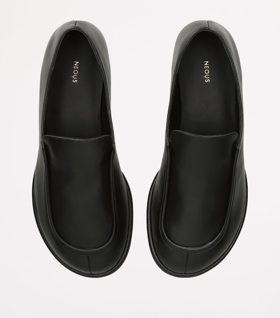 NEOUS Black Leather Polaris Loafers