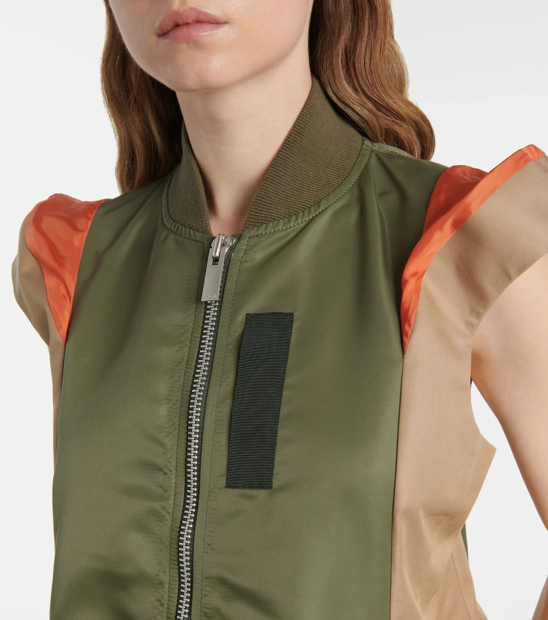 Sacai - Paneled twill and gabardine vest