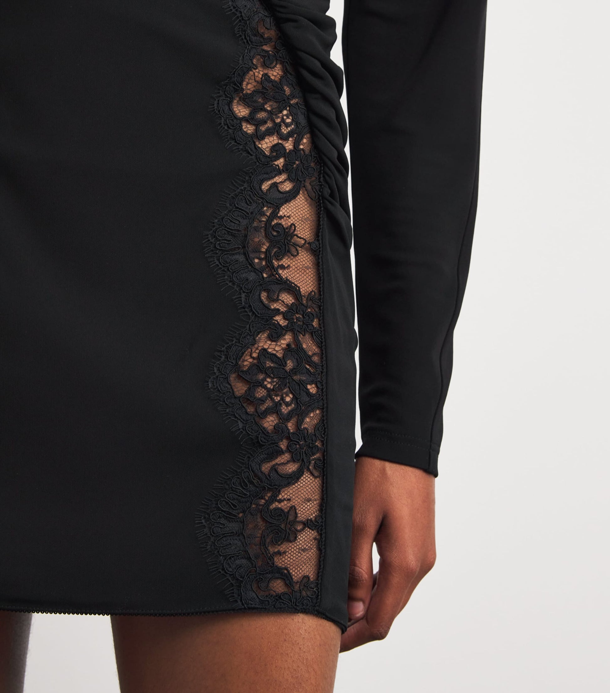 Stella McCartney Black Lace-Detail Mini Dress
