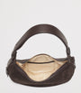 Aspinal Of London Brown Small Suede Hudson Crescent Shoulder Bag
