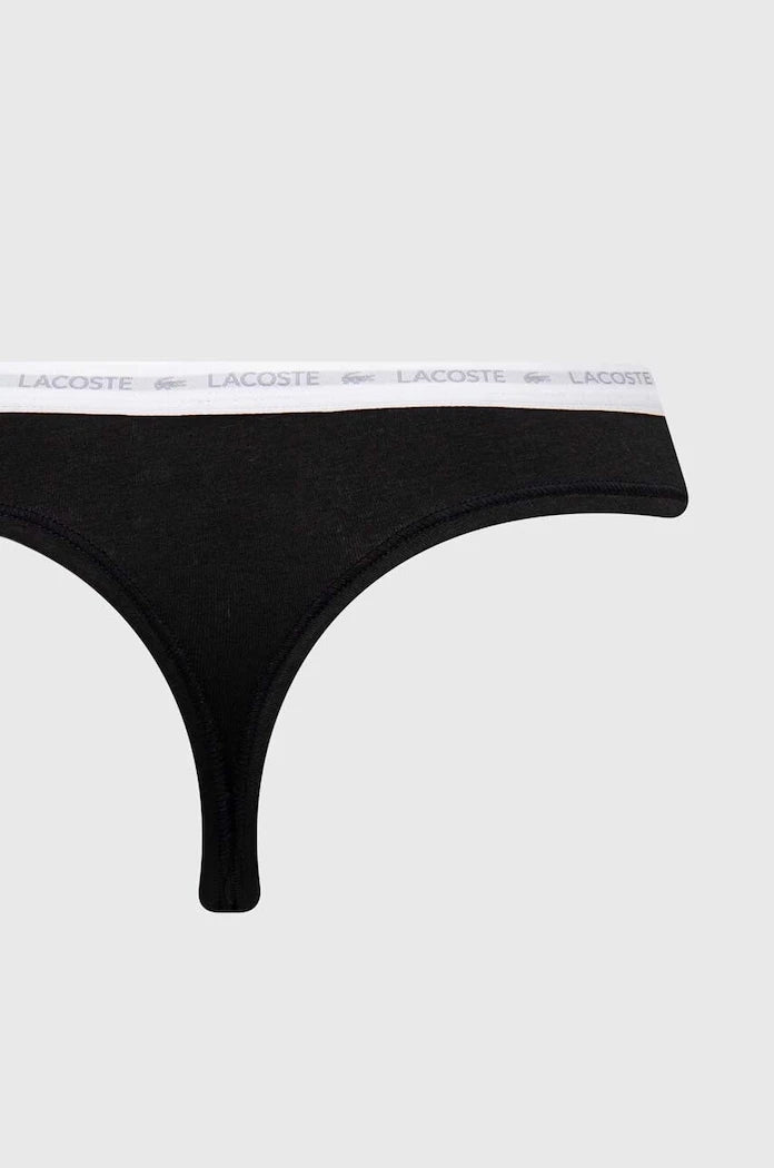Lacoste Pamuk ve Elastanlı Kadın String Külot 3'lü