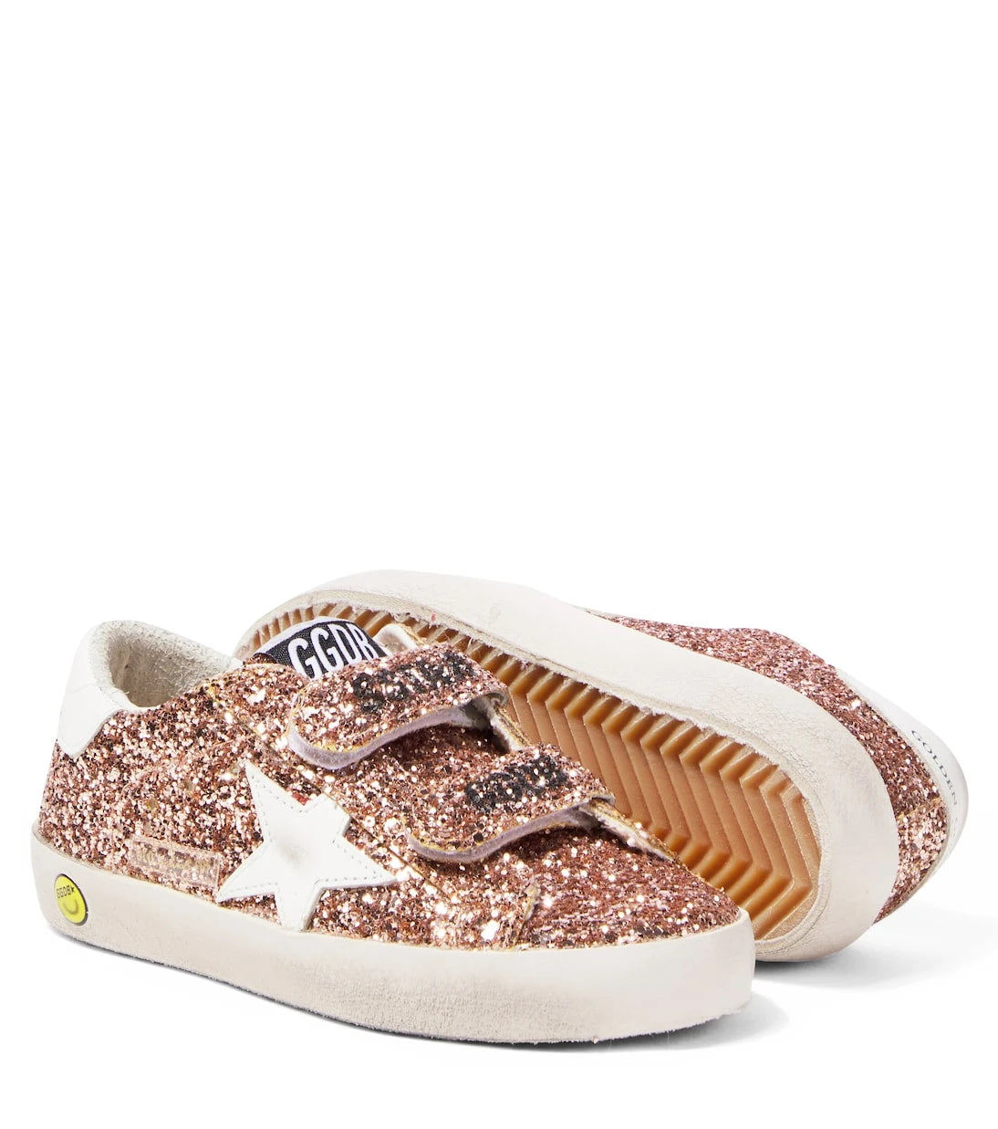 Golden Goose Kids - Old School glitter leather sneakers