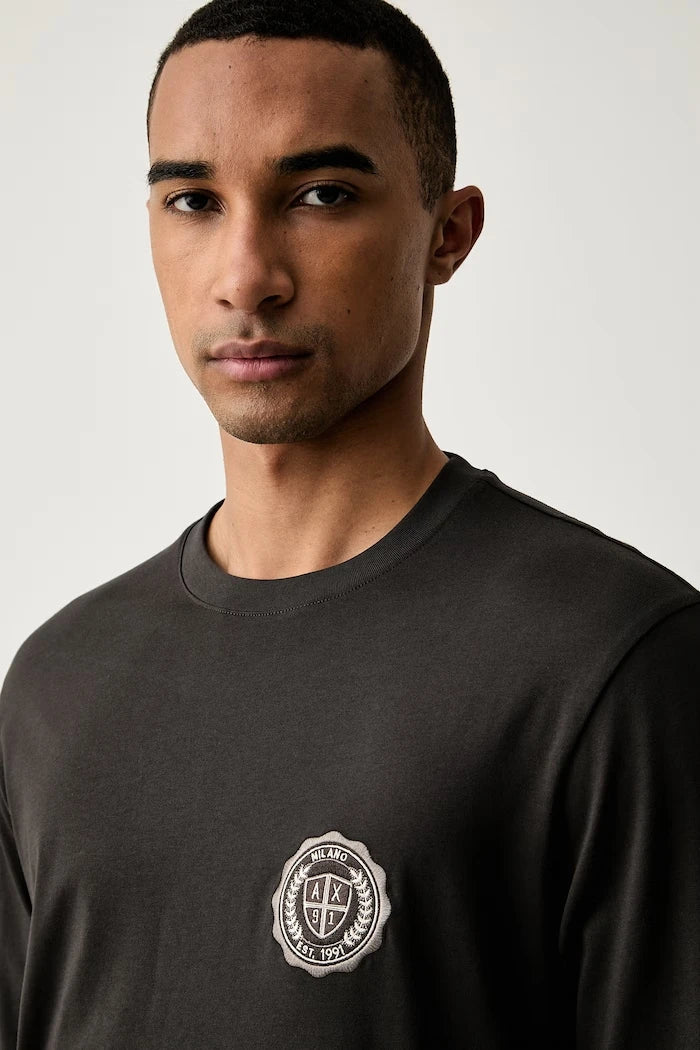 Armani Exchange erkek pamuklu uzun kollu bluz