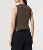 Metallic-Trim Cruz Sweater Vest BRONZE BROWN