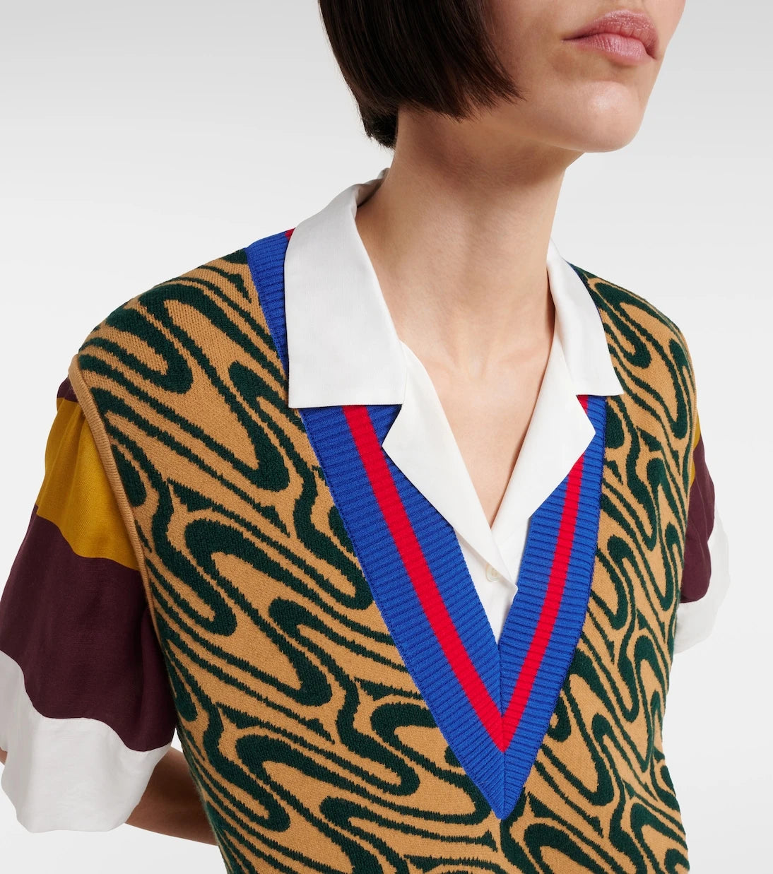 Dries Van Noten - Jakarlı midi elbise