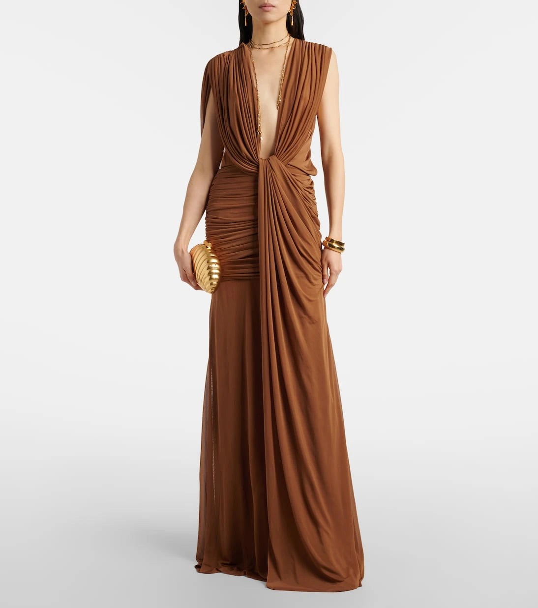 Christopher Esber - Ripple draped jersey gown