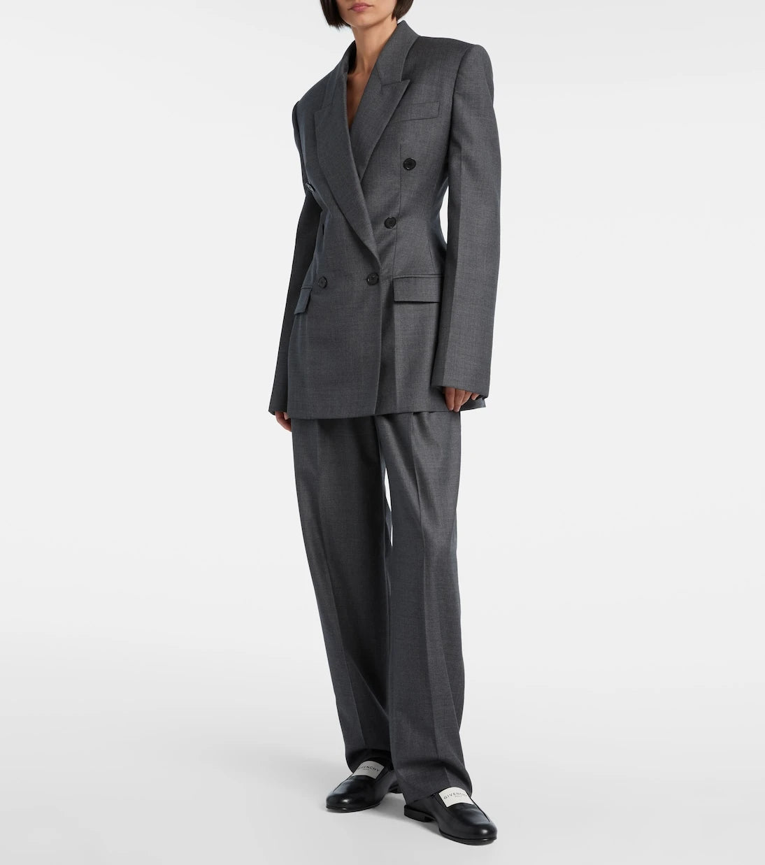 Givenchy - Low-rise wool wide-leg pants