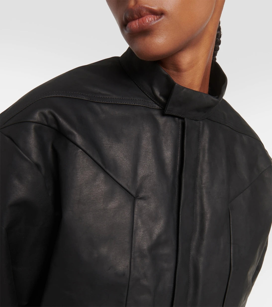 Rick Owens - Cropped leather jacket