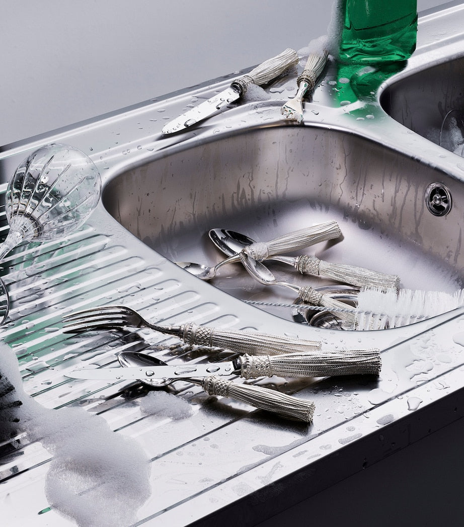 Christofle Pompon Silver-Plated 2-Piece Coffee Spoon Set