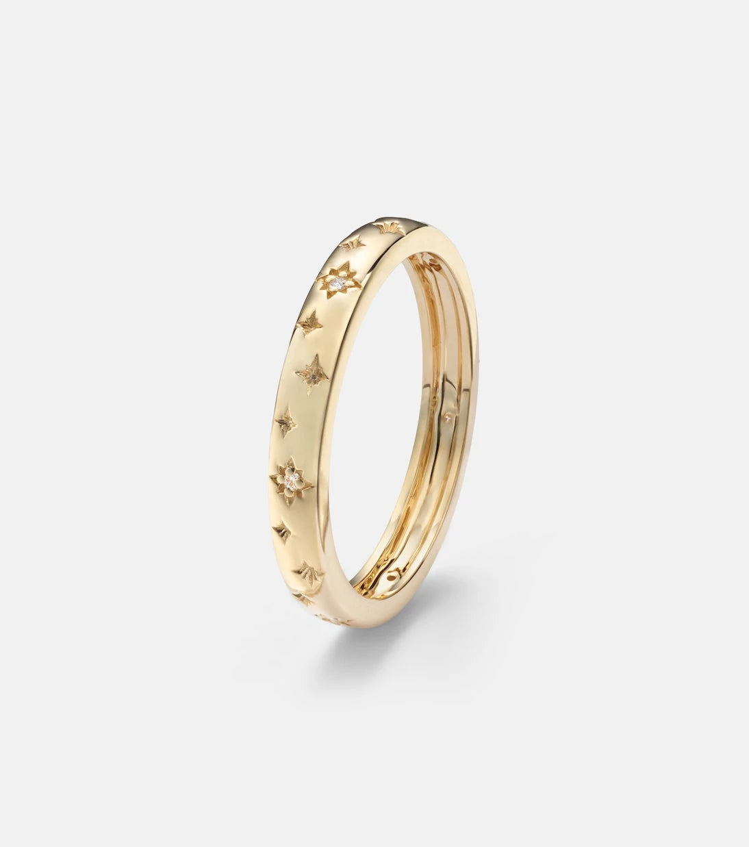 Stone and Strand - Northern Star 14kt gold ring with diamonds