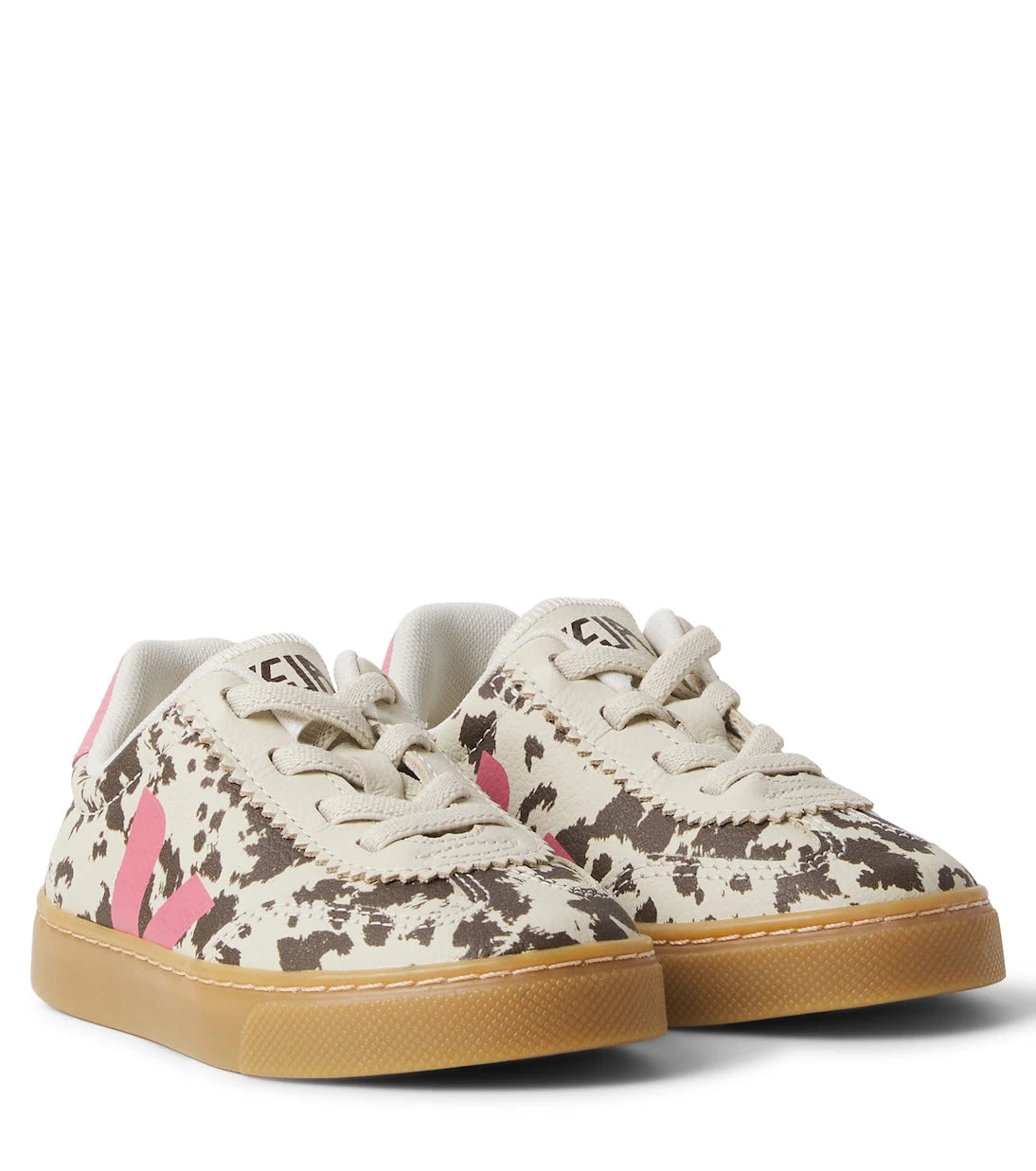 Veja Kids - Volley printed leather sneakers