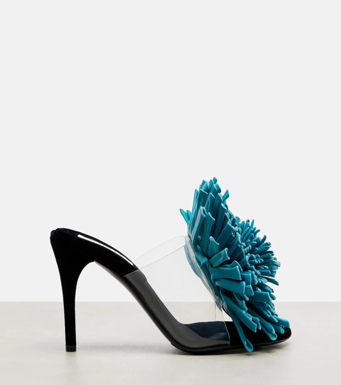 Alaïa - 90 floral-appliqué leather and PU mules