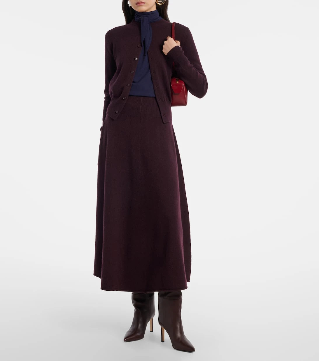 Extreme Cashmere - N°388 تنورة ماكسي من مزيج الكشمير Easy