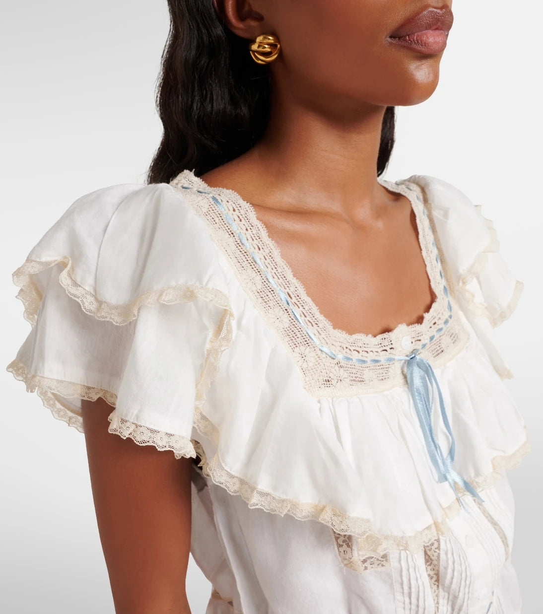 Rixo - Melisa embroidered cotton blouse