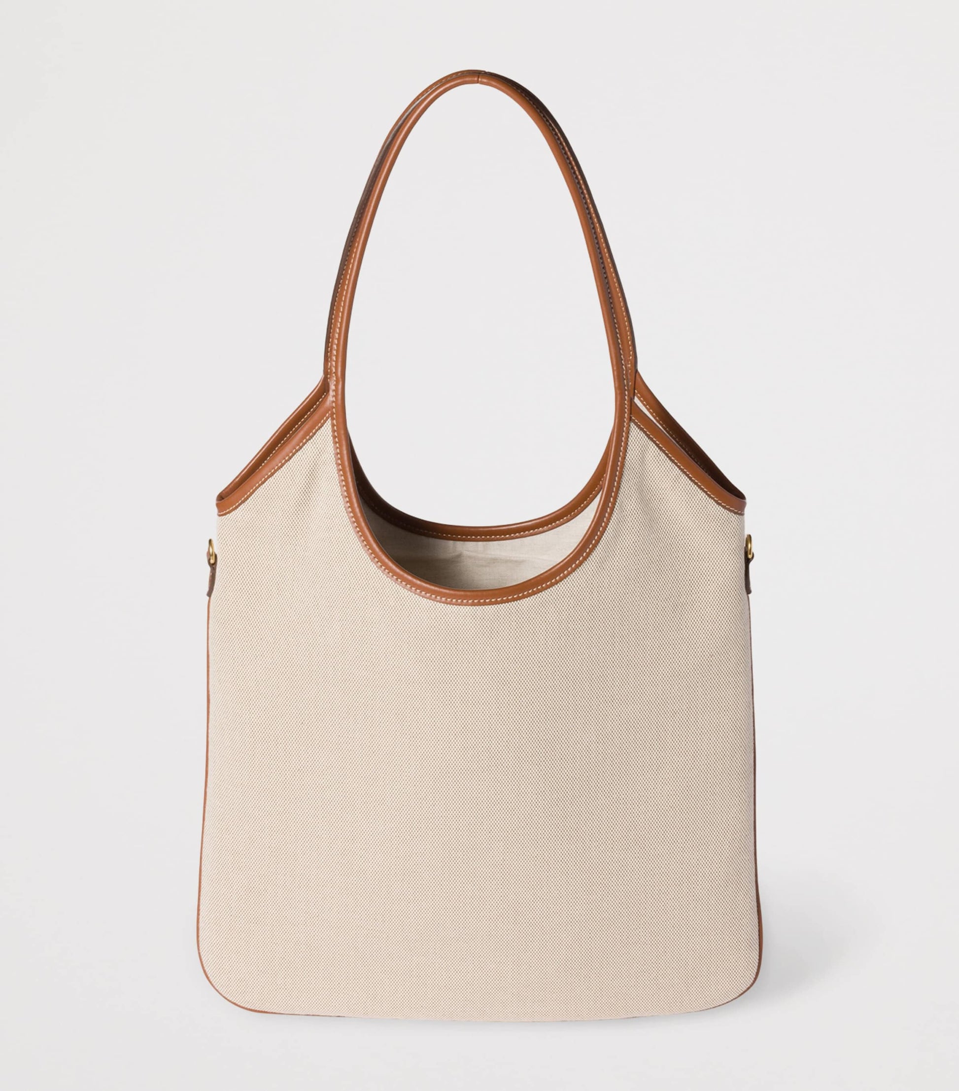 Neutral Canvas-Leather Ivy Tote Bag