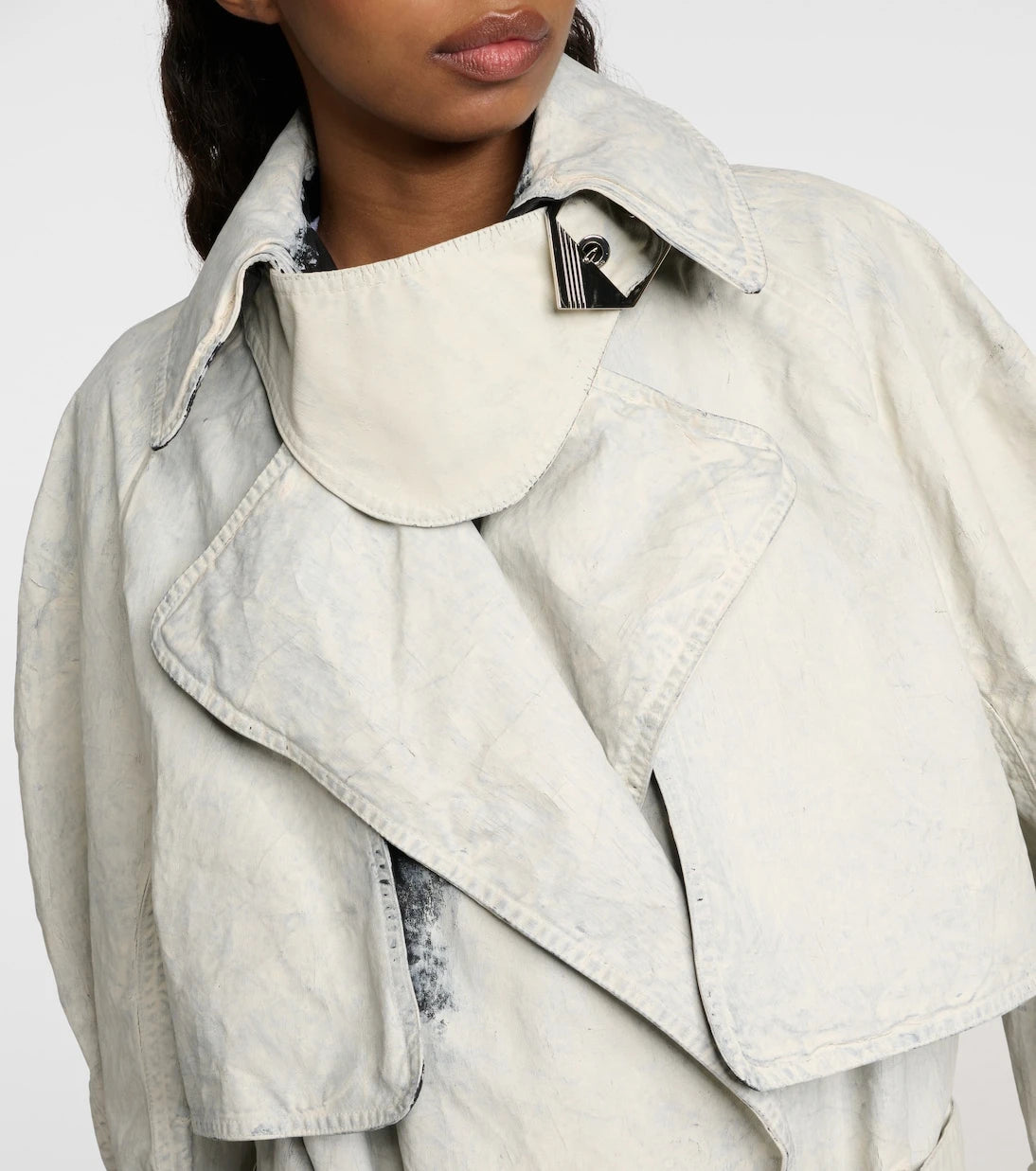 The Attico - Coated denim trench coat