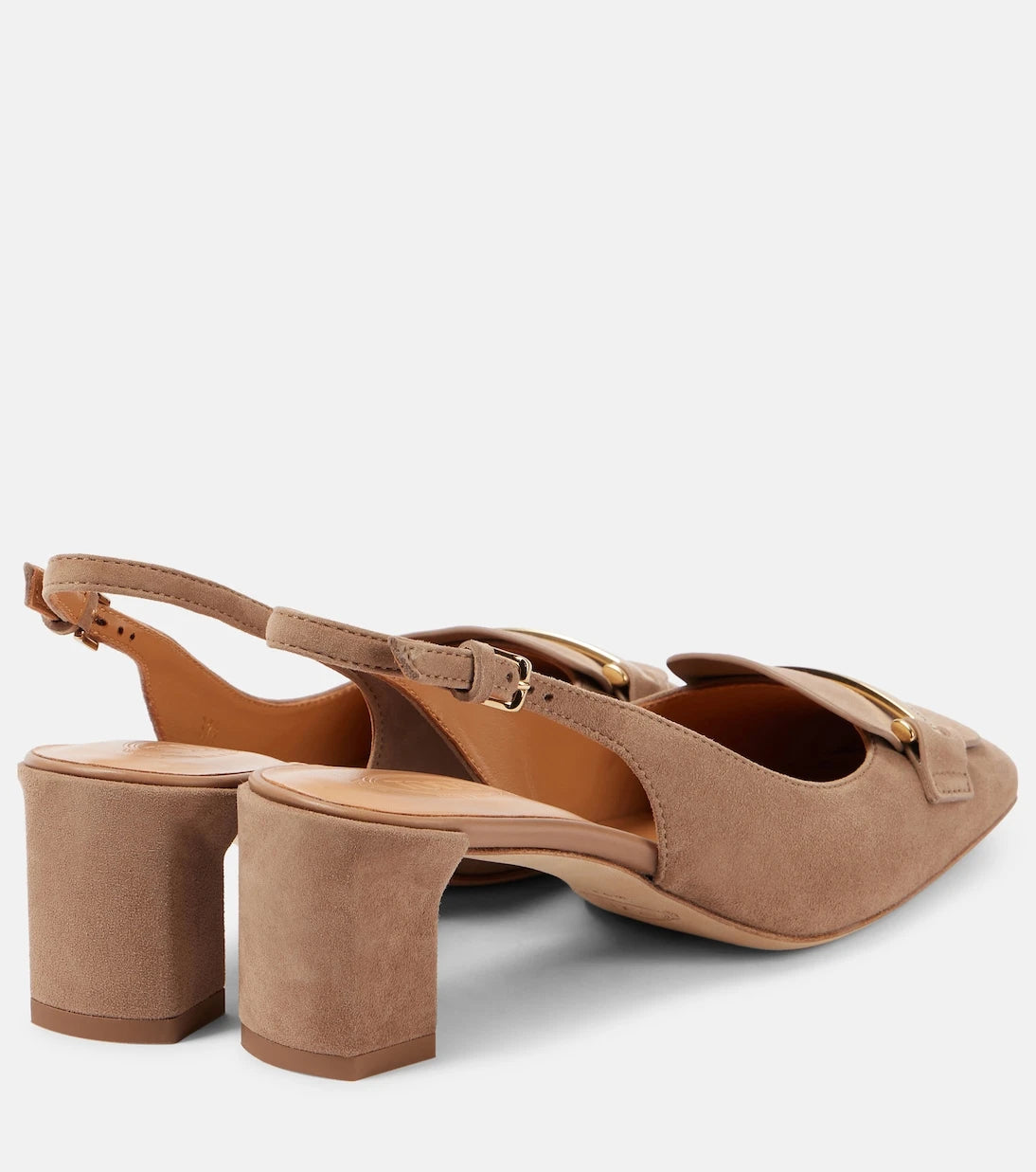 Tod's - 50 suede slingback pumps