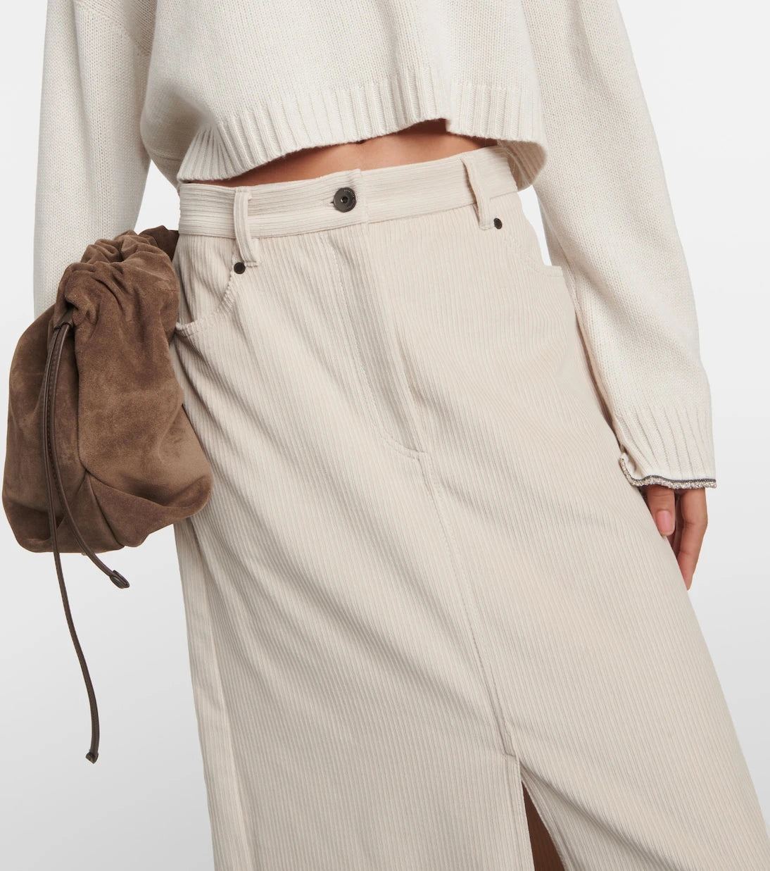 Brunello Cucinelli - Cotton corduroy maxi skirt