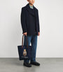 Wool-Blend Melton Peacoat NAVY