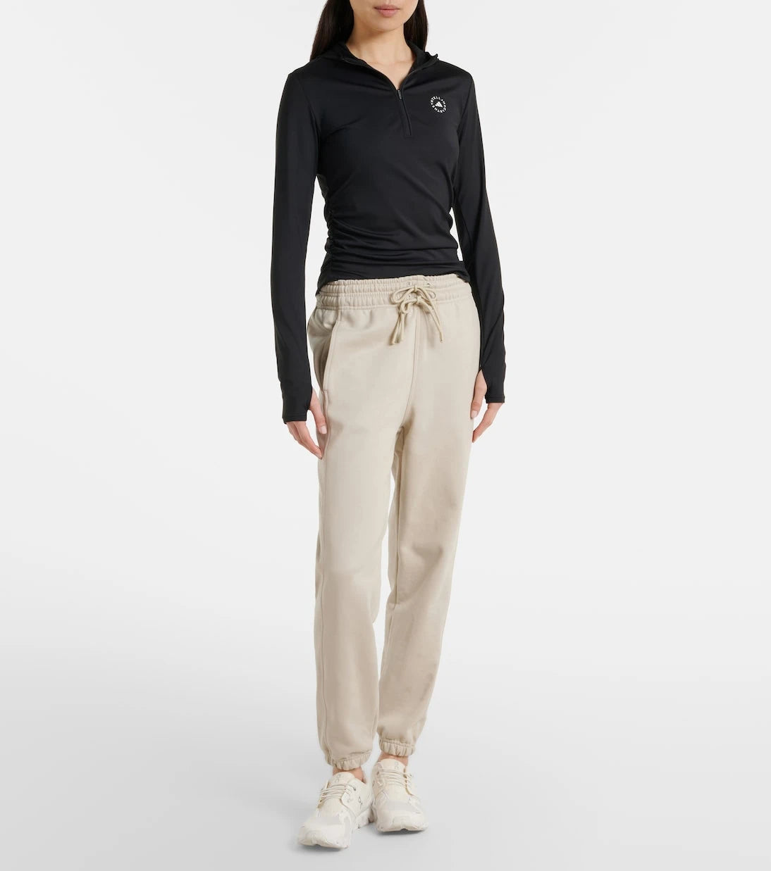 Adidas by Stella McCartney - Logo hooded zip-up top