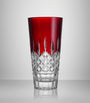 Crystal Lismore Red Vase (25cm)