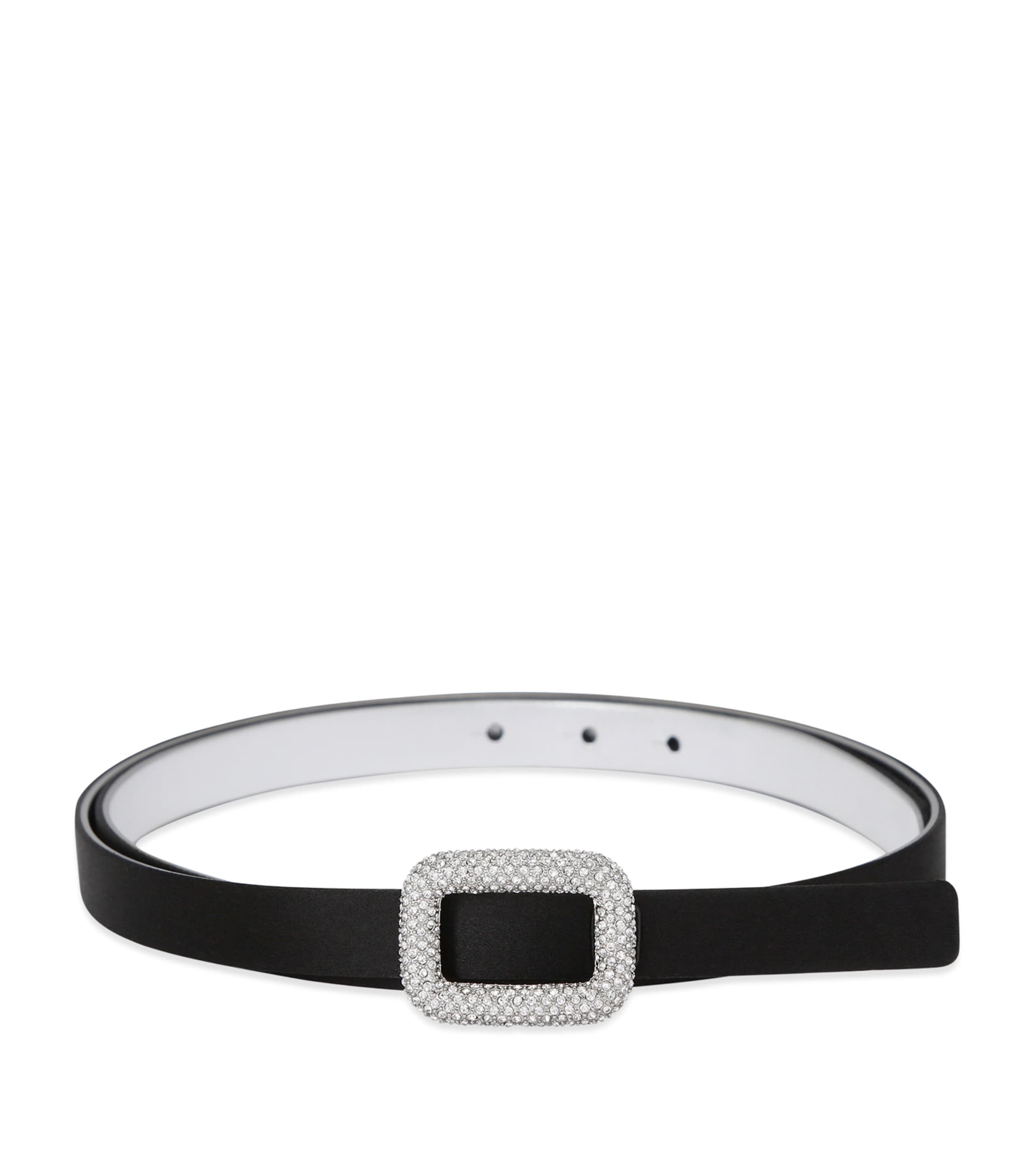 Black Satin Viv Choc Strass Belt