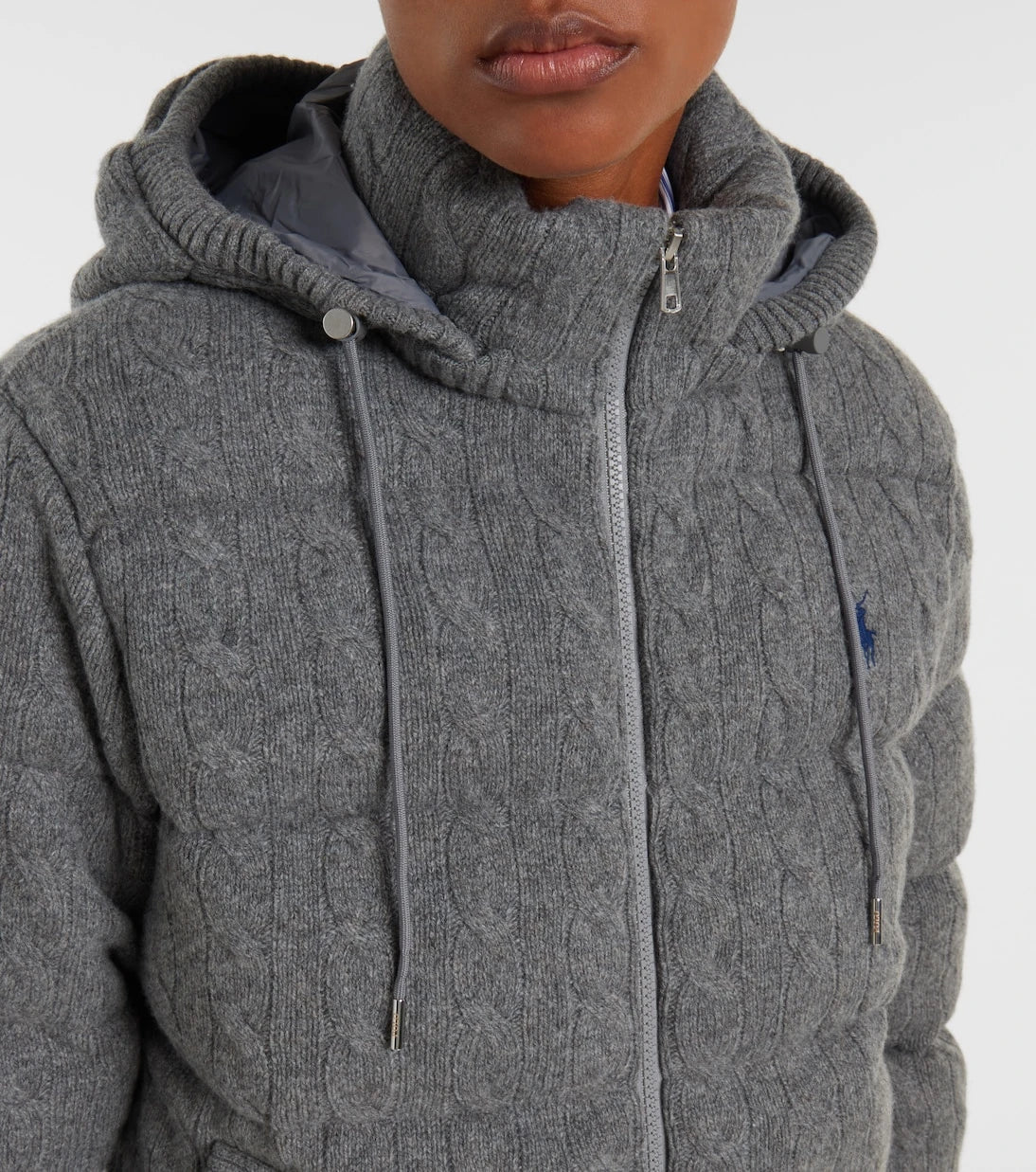 Polo Ralph Lauren - Cable-knit wool and cashmere puffer jacket