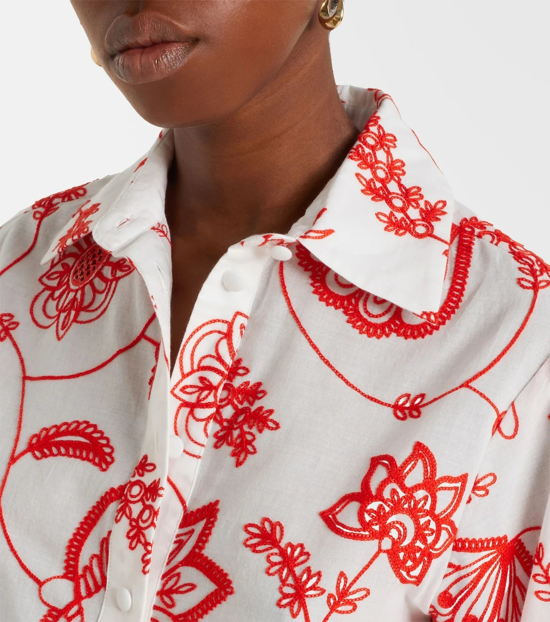 Eres - Izana embroidered cotton-blend shirt
