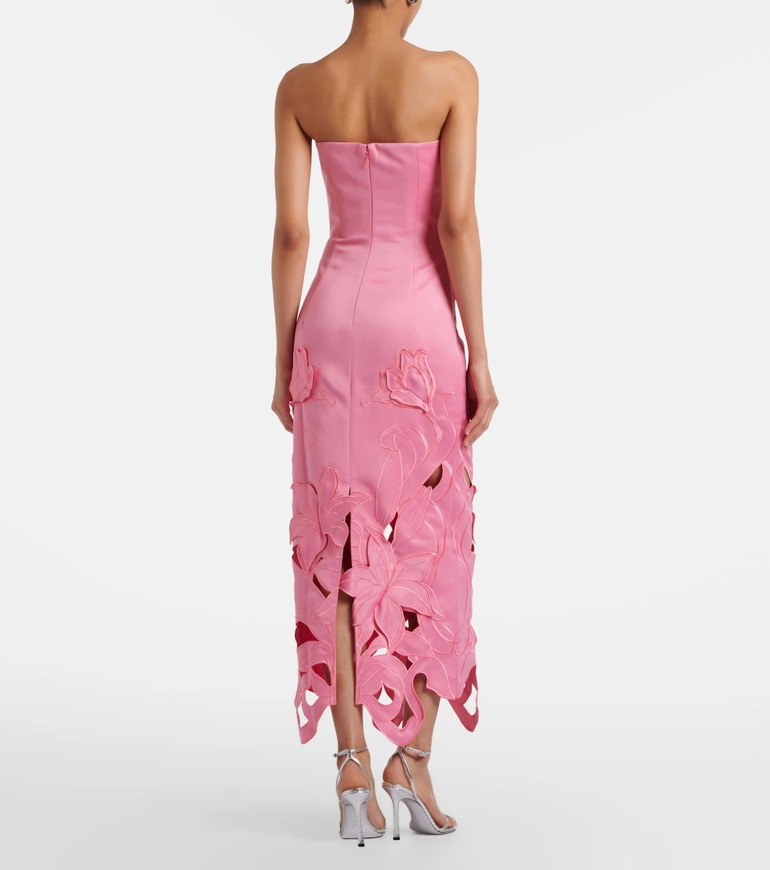 Leo Lin - Rayna floral-appliqué bustier gown