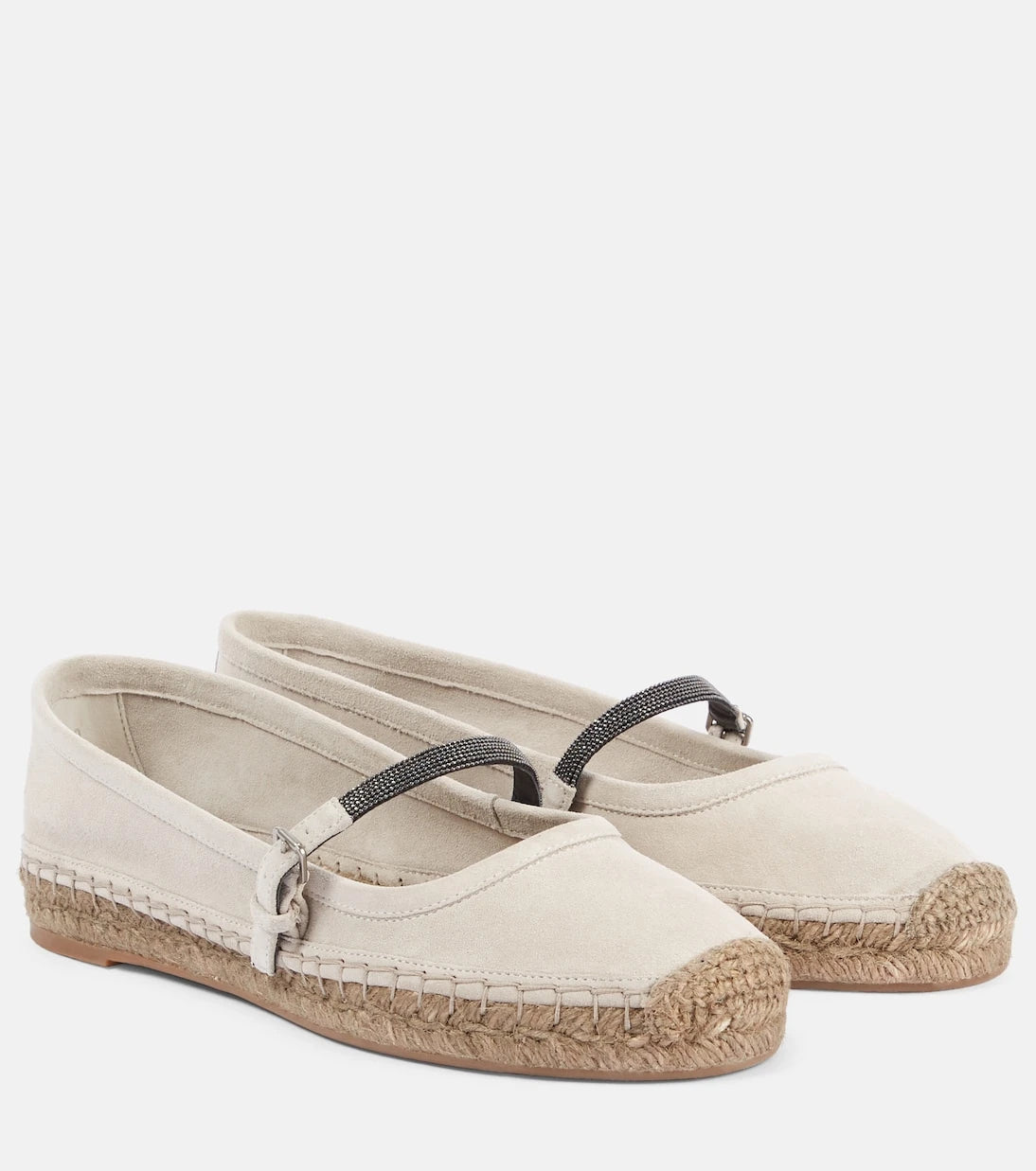Brunello Cucinelli - Monili suede espadrilles
