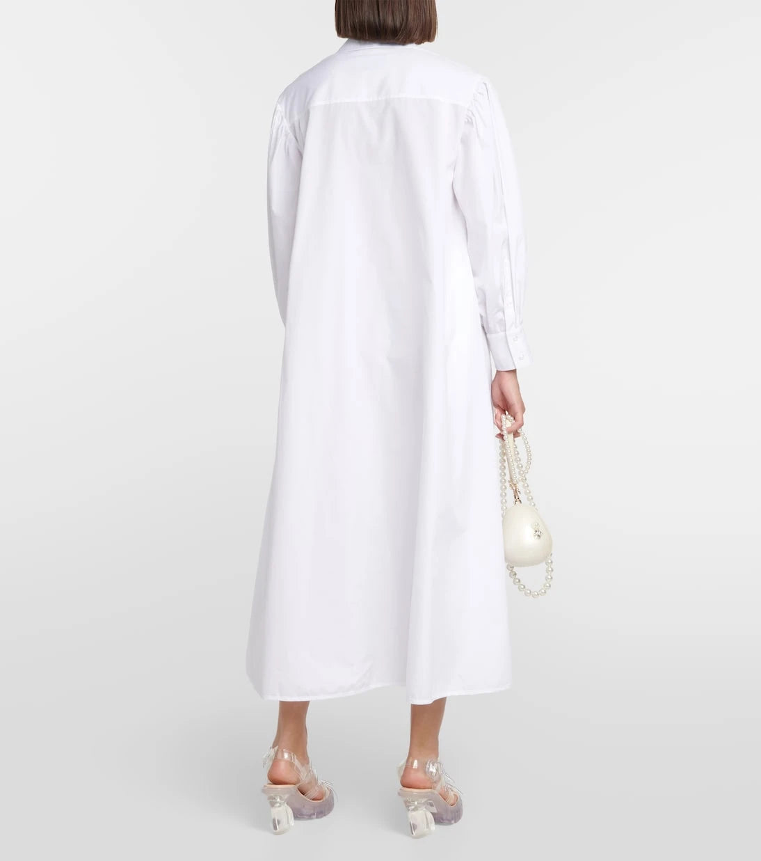 Simone Rocha - Crystal-embellished cotton midi dress