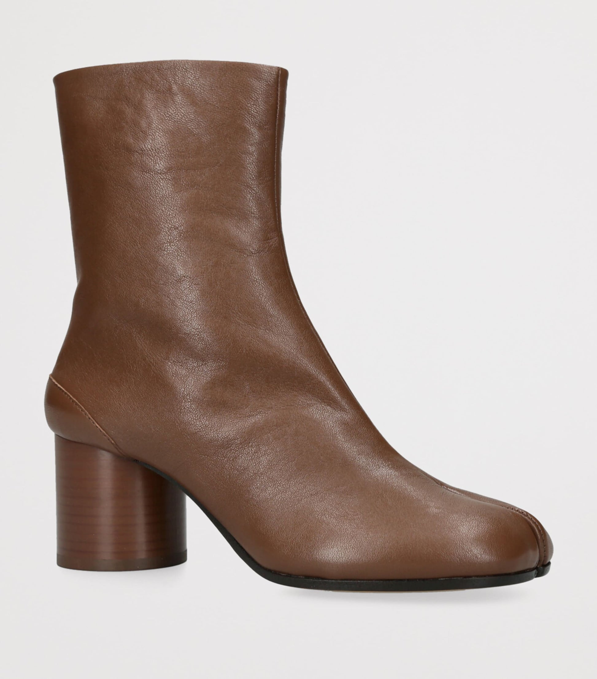Brown Leather Tabi Ankle Boots 60