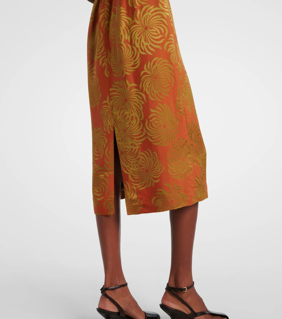 Dries Van Noten - Desenli midi etek