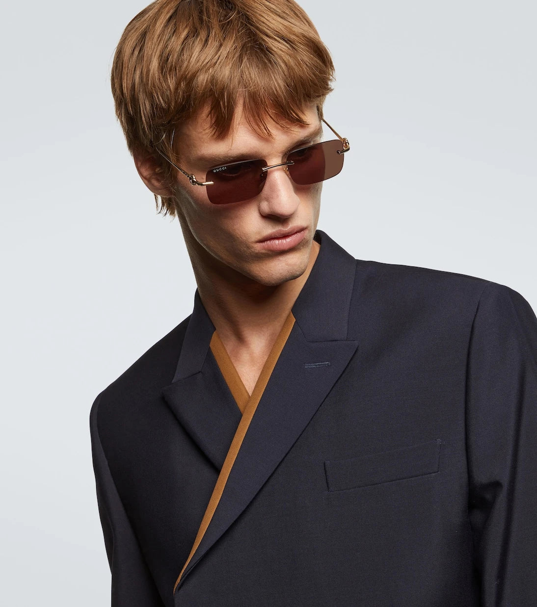 Gucci - Horsebit rectangular sunglasses