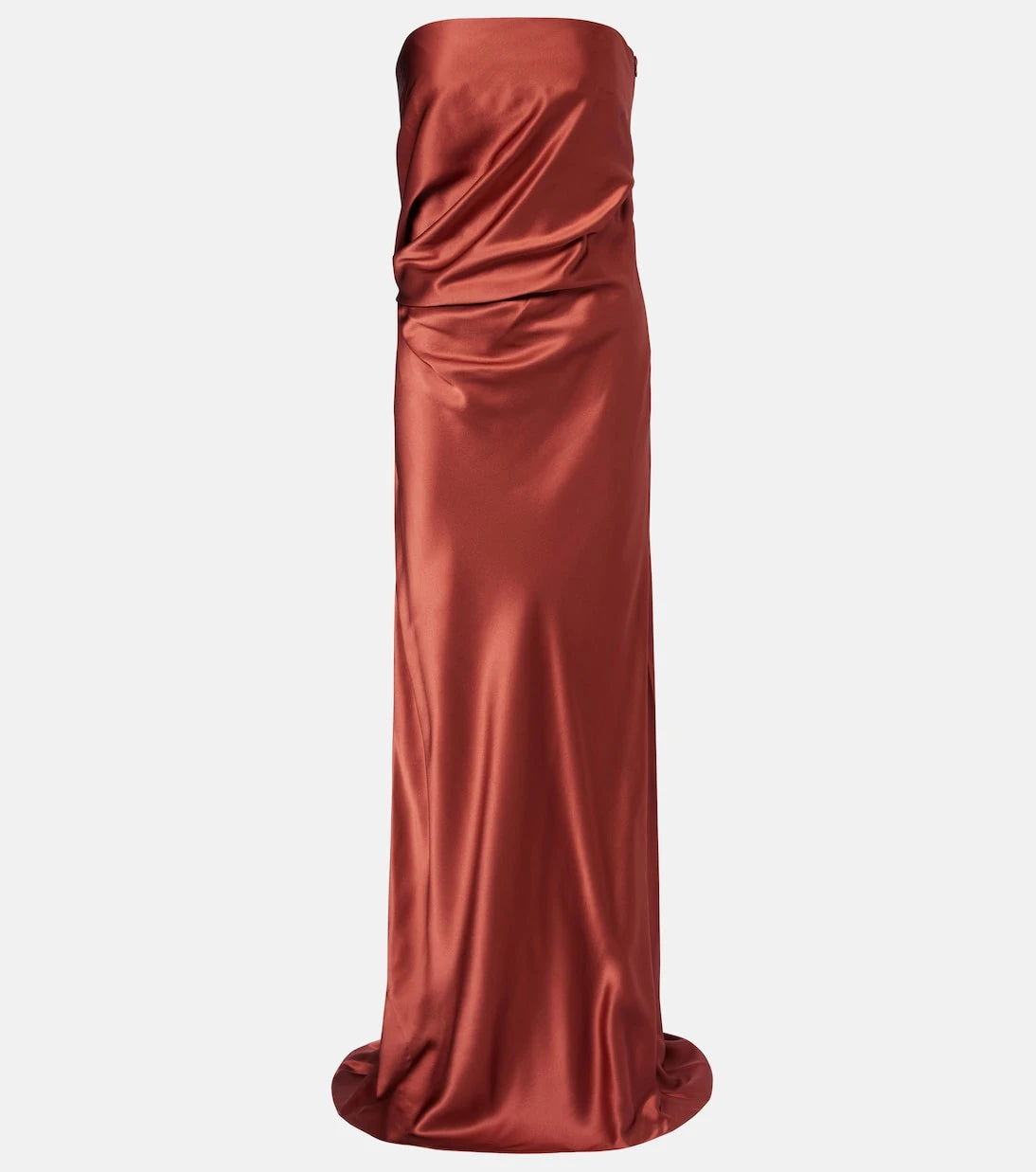 The Sei - Draped silk charmeuse bustier gown