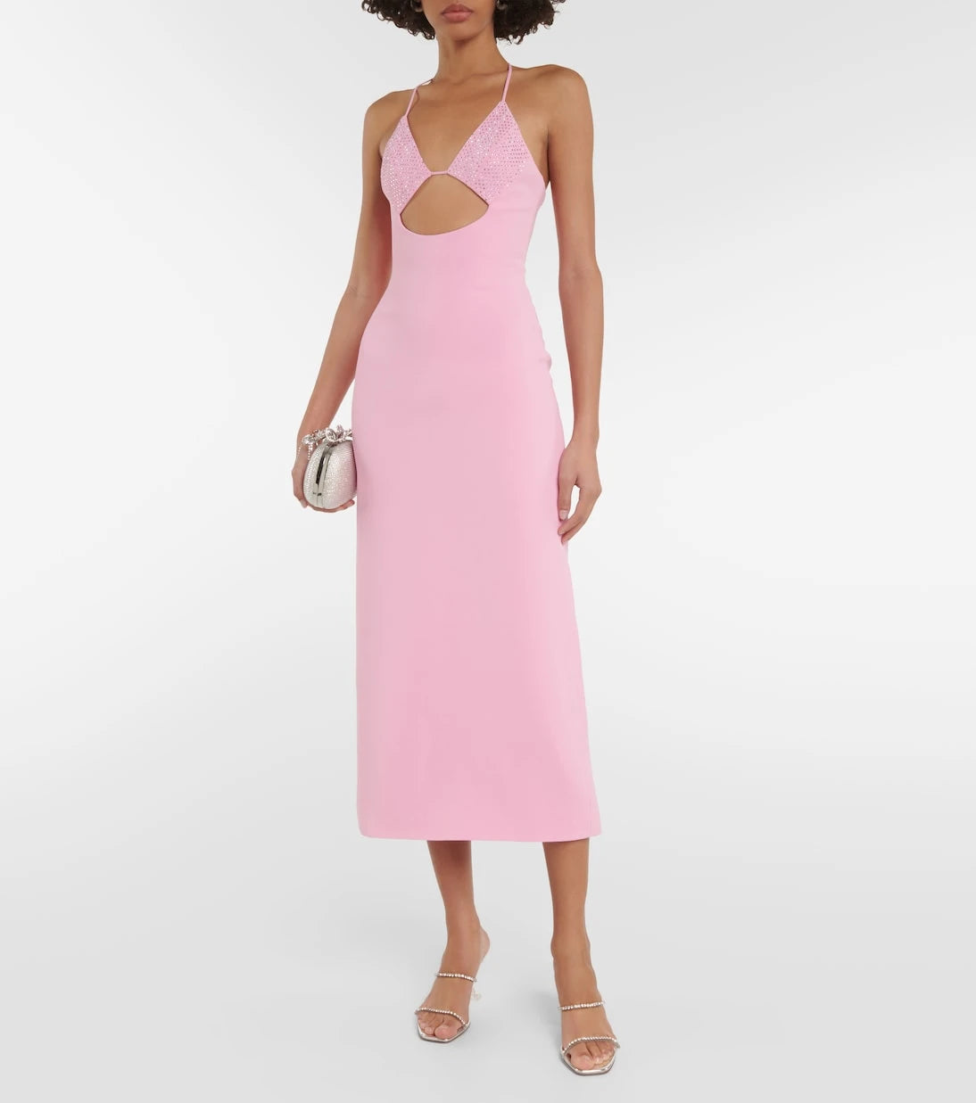 David Koma - Crystal-embellished cutout midi dress