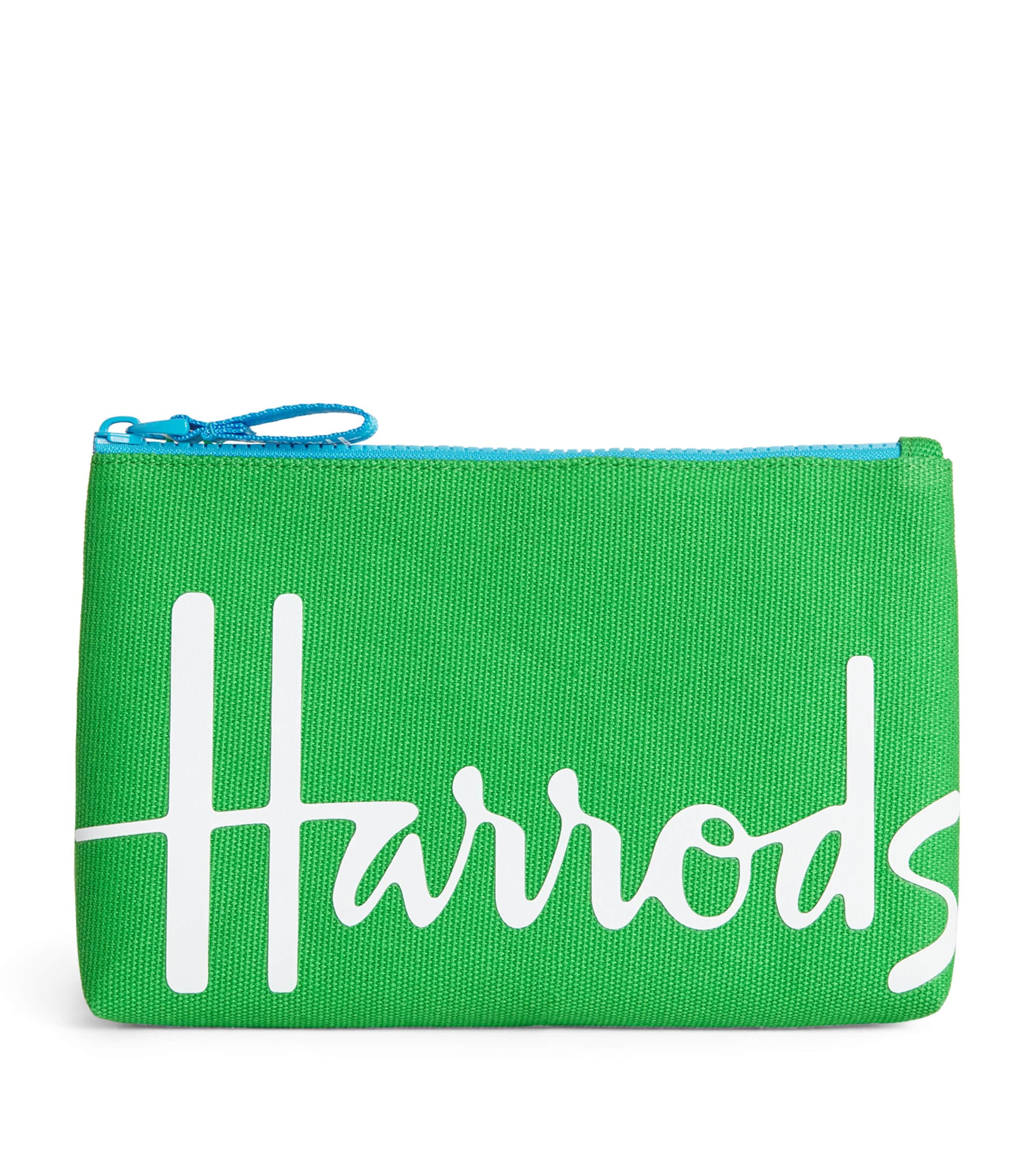 Green Small Cotton Logo Pouch